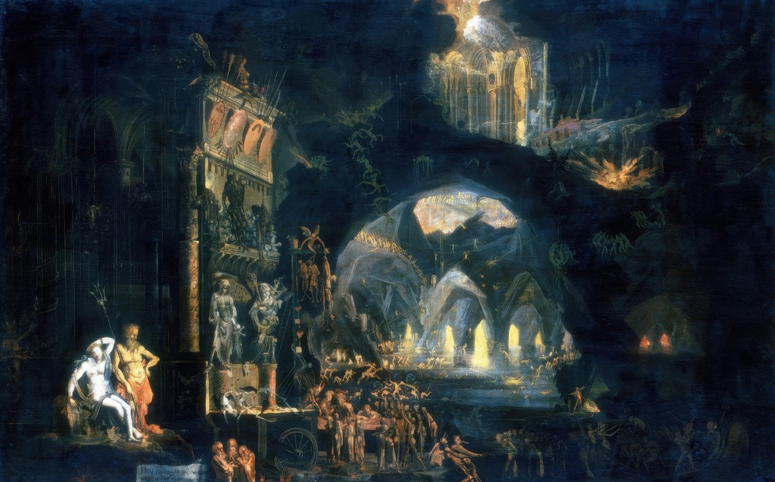 Painting of Hell by François de Nomé